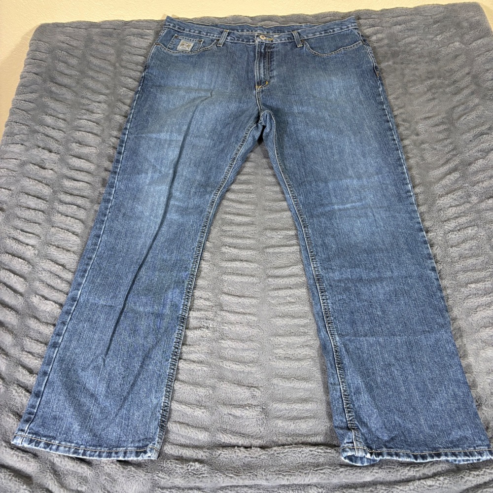 Cinch Mens Blue Relaxed Fit Straight Leg Jeans 40x32 MB98034001 Medium Wash